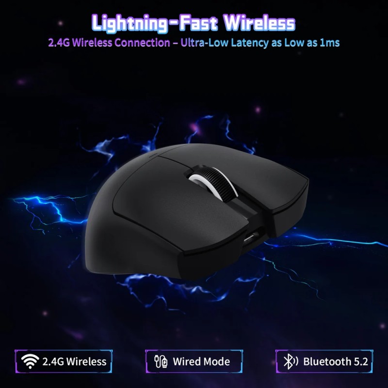 Мишка Attack Shark X11SE, Wireless//Bluetooth, 22000dpi. (PAW3311), 6кн., Black Мишка Attack Shark X11SE, Wireless//Bluetooth, 22000dpi. (PAW3311), 6кн., Black