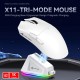 Мишка Attack Shark X11, Wireless/Bluetooth, 22000dpi. (PAW3311), 6кн., White