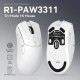 Мишка Attack Shark R1, Wireless/Bluetooth, 18000dpi, (PAW3311), 6кн., White