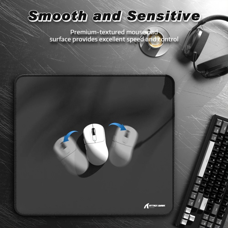 Ігрова поверхня Attack Shark CM02 450x400x4мм Dark gray