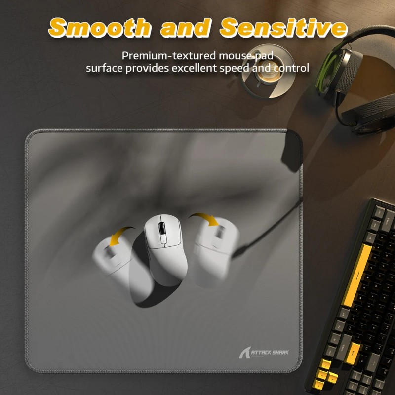 Ігрова поверхня Attack Shark CM02 450x400x4мм Light grey
