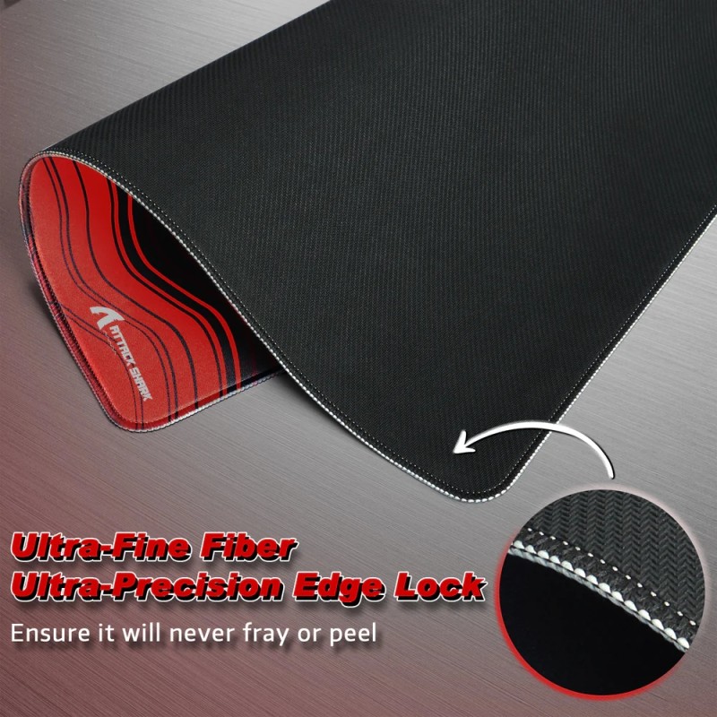 Ігрова поверхня Attack Shark CM02 450x400x4мм Contour line Black Red