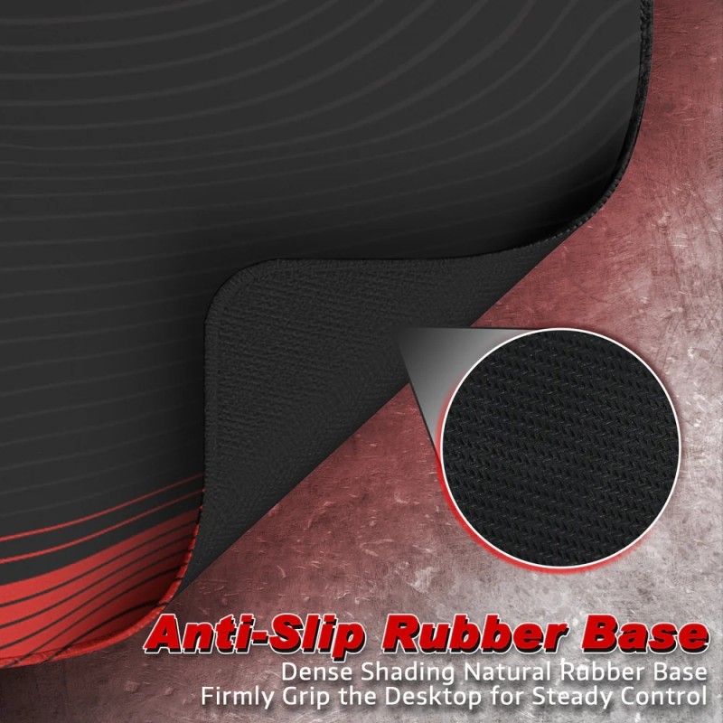 Ігрова поверхня Attack Shark CM02 450x400x4мм Contour line Black Red