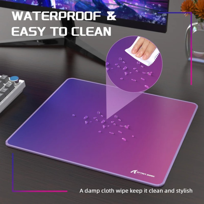 Ігрова поверхня Attack Shark CM03 eSport 450x400x4мм Violet-Blue gradient
