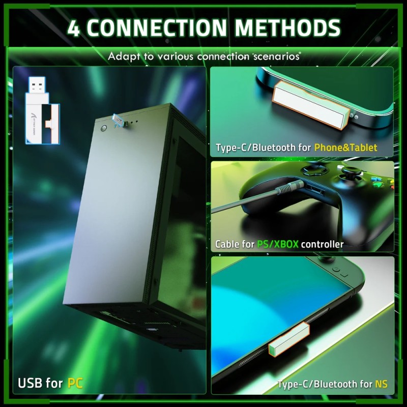 Ігрова гарнітура Attack Shark L80PRO Wireless, 2.4GHz/Bluetooth/3.5mm White