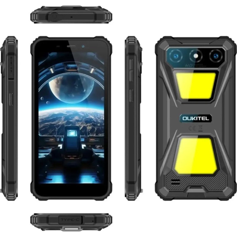 Смартфон Oukitel G5 6" HD+ /4GB/128GB T310 /6300mAh /Ліхтар/13+5Мп/ IP69K/Black