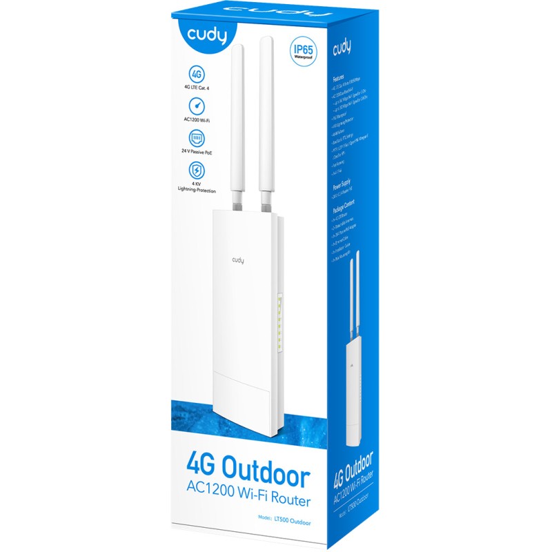 Маршрутизатор Cudy LT500 Outdoor, 4G LTE Cat 4 AC1200 Wi-Fi Router