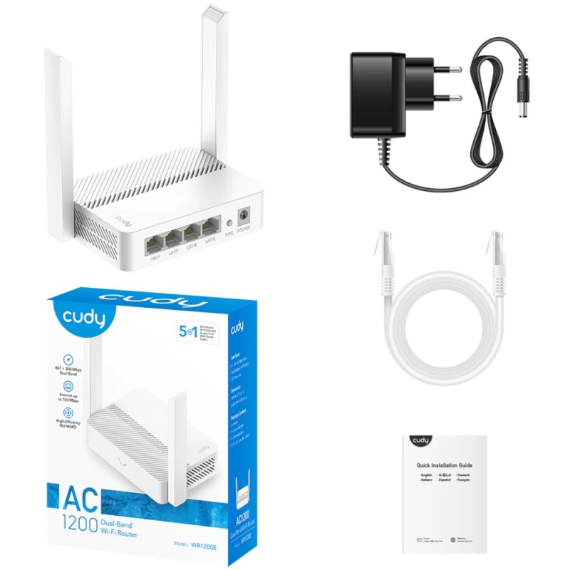 Маршрутизатор Cudy WR1200E, AC1200 Wi-Fi Router
