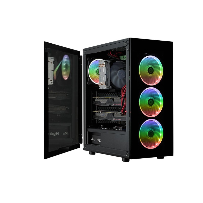 Корпус FSP CMT340 2xUSB3.0, fans ARGB F:3x12cm+ARGB R:1x12cm, без БЖ ATX