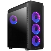 Корпус Chieftec SCORPION 4 GL-04B-OP 4x120mm A-RGB, ATX, без БЖ, Black