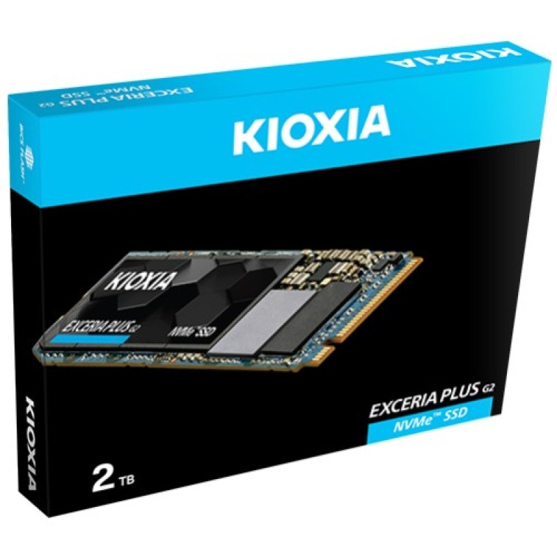 SSD 2Tb Kioxia Exceria Plus G2 M.2 2280 NVMe PCIe Gen3x4, Retail