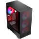 Корпус Modecom SIROCO ARGB FLOW MIDI USB 3.0x2+TYPE-C, 4x140mm fans, BLACK без БЖ ATX