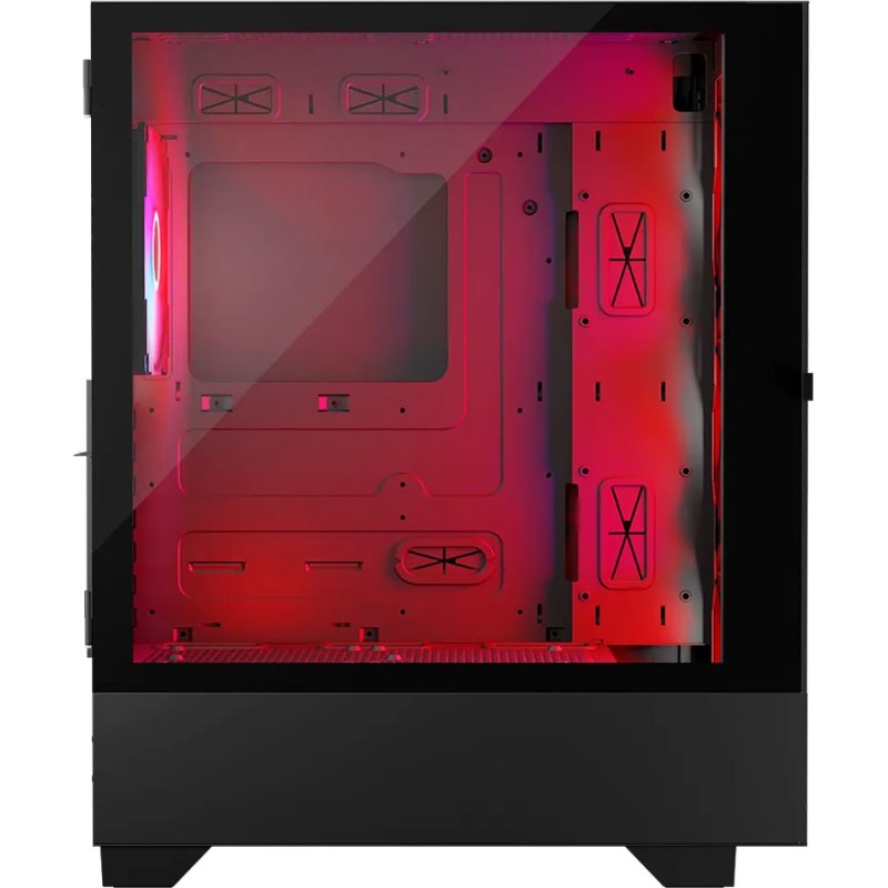 Корпус Modecom SIROCO ARGB FLOW MIDI USB 3.0x2+TYPE-C, 4x140mm fans, BLACK без БЖ ATX