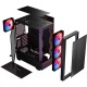 Корпус Modecom SIROCO ARGB FLOW MIDI USB 3.0x2+TYPE-C, 4x140mm fans, BLACK без БЖ ATX