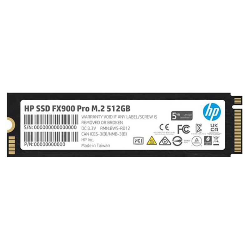 SSD 512Gb HP FX900 Pro M.2 PCIe 4.0 x4 NVMe 1.4 2280 TLC 3D V-NAND, Retail