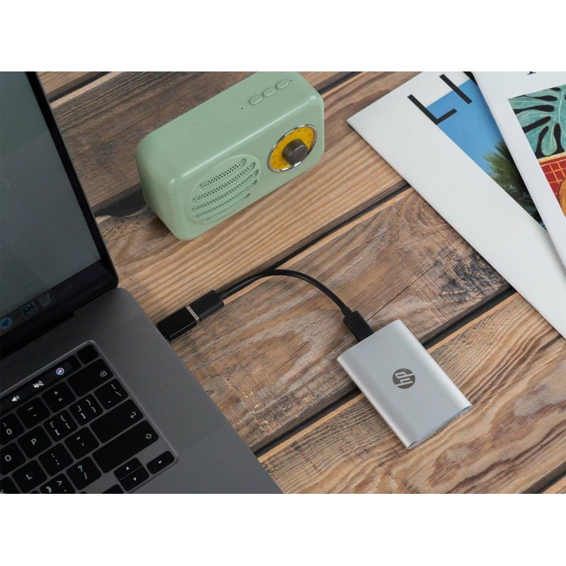 SSD external, USB 3.2 Gen2 Type-C 2Tb, HP P900, TLC, Silver, срібний, Retail