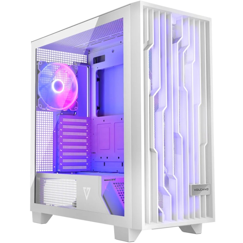 Корпус Modecom VOLCANO PERUN APEX ARGB MIDI WHITE 4x140mm fans USB 3.0x2+TYPE-C без БЖ ATX