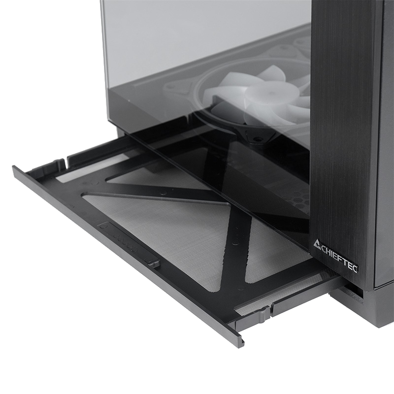 Корпус Chieftec VISIO GM-30B-TG-OP ATX, без БЖ, Black