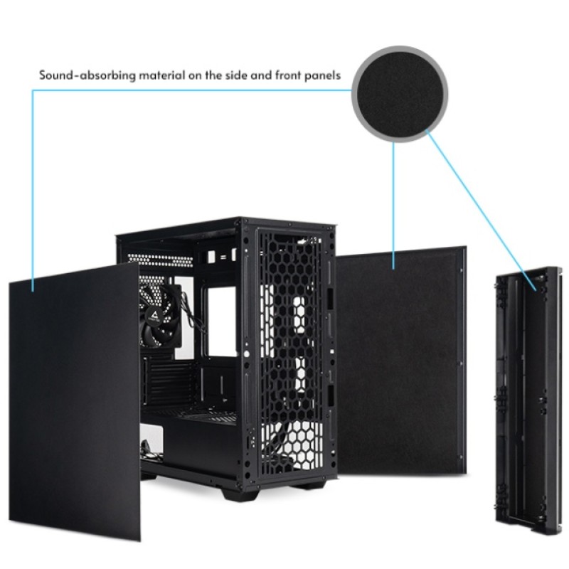 Корпус Chieftec PRO MINI AZ-01B-OP mATX, без БЖ, Black