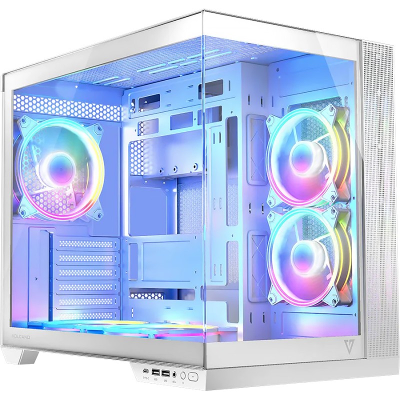 Корпус Modecom VOLCANO PANORAMA APEX ARGB 5F MIDI WHITE без БЖ ATX