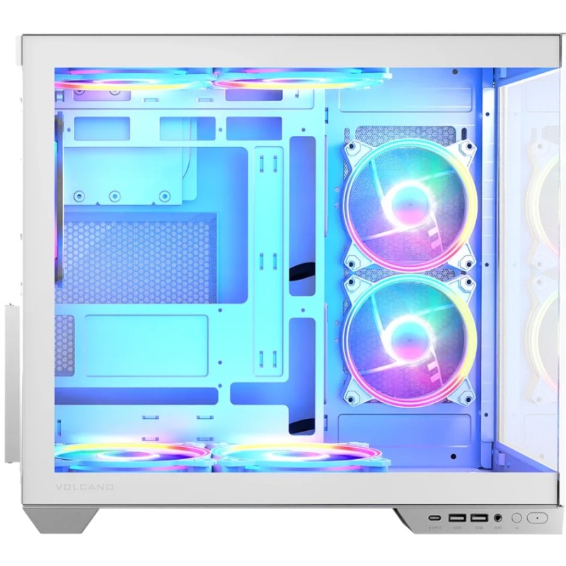 Корпус Modecom VOLCANO PANORAMA APEX ARGB 5F MIDI WHITE без БЖ ATX