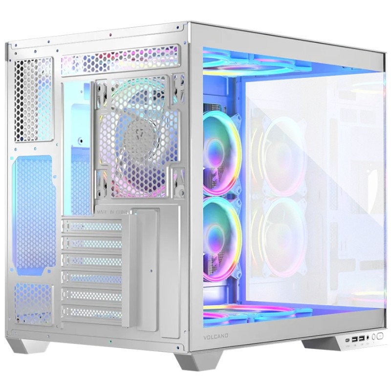 Корпус Modecom VOLCANO PANORAMA APEX ARGB 5F MIDI WHITE без БЖ ATX
