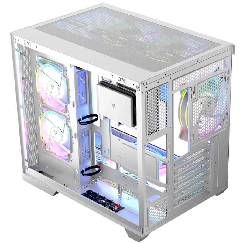 Корпус Modecom VOLCANO PANORAMA APEX ARGB 5F MIDI WHITE без БЖ ATX