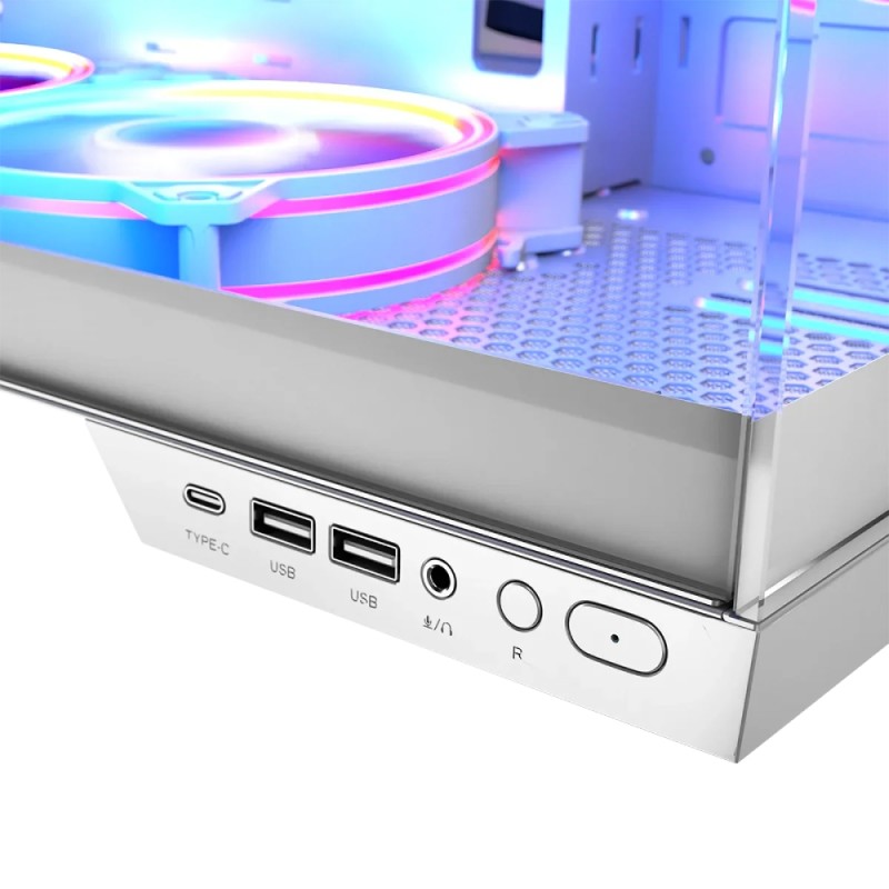 Корпус Modecom VOLCANO PANORAMA APEX ARGB 5F MIDI WHITE без БЖ ATX