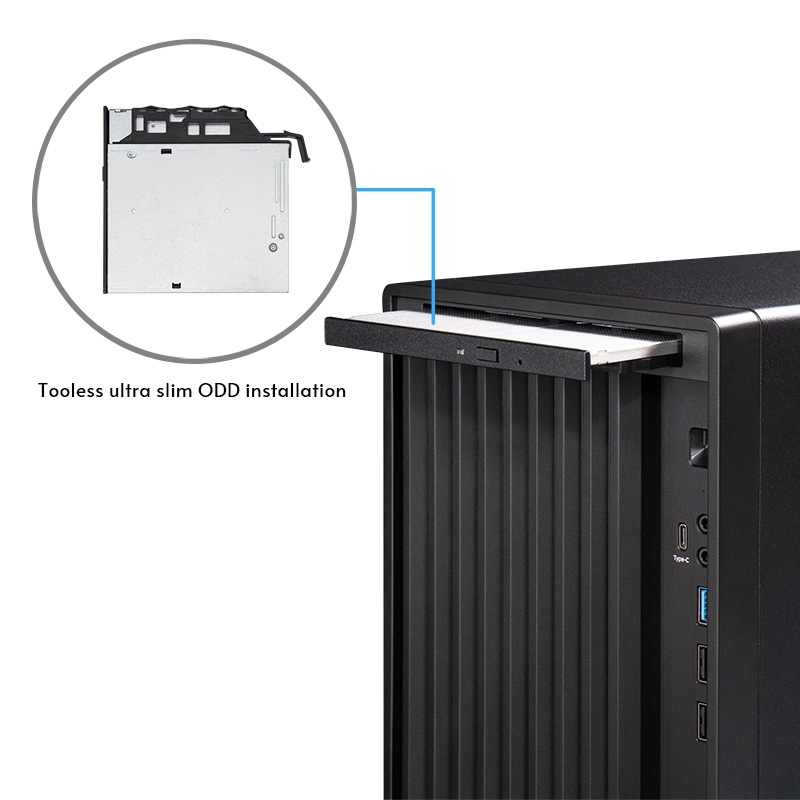 Корпус Chieftec UNI BS-20B-OP, без БЖ, mATX, Black