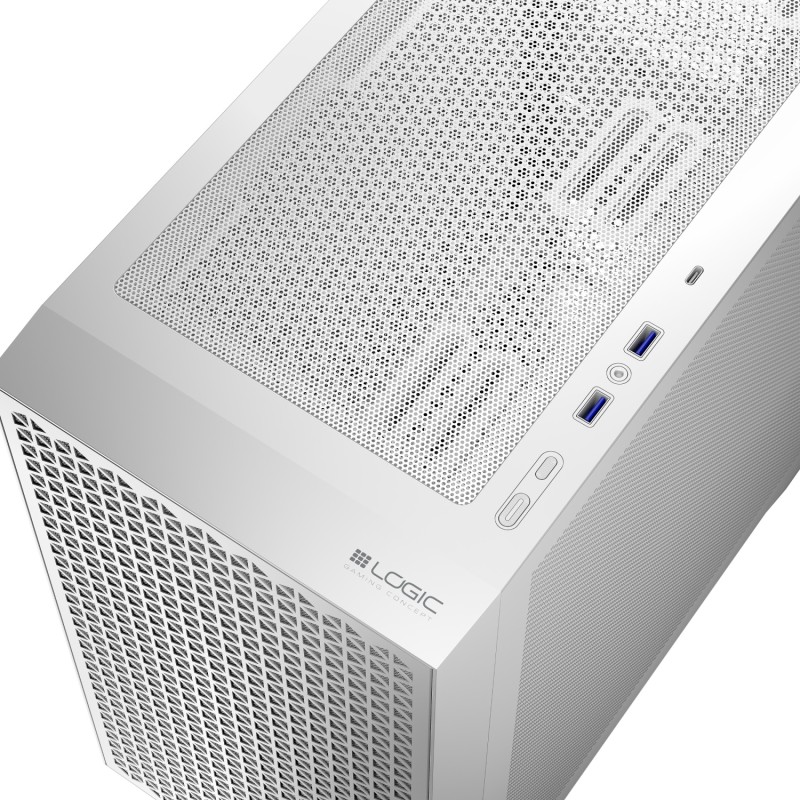 Корпус LogicConcept DART PRO MINI WHITE MESH fans 3x120mm без БЖ mATX