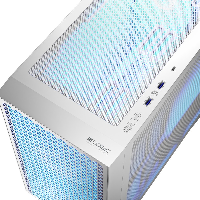 Корпус LogicConcept DART PRO ARGB MINI WHITE MESH fans 3x120mm без БЖ mATX