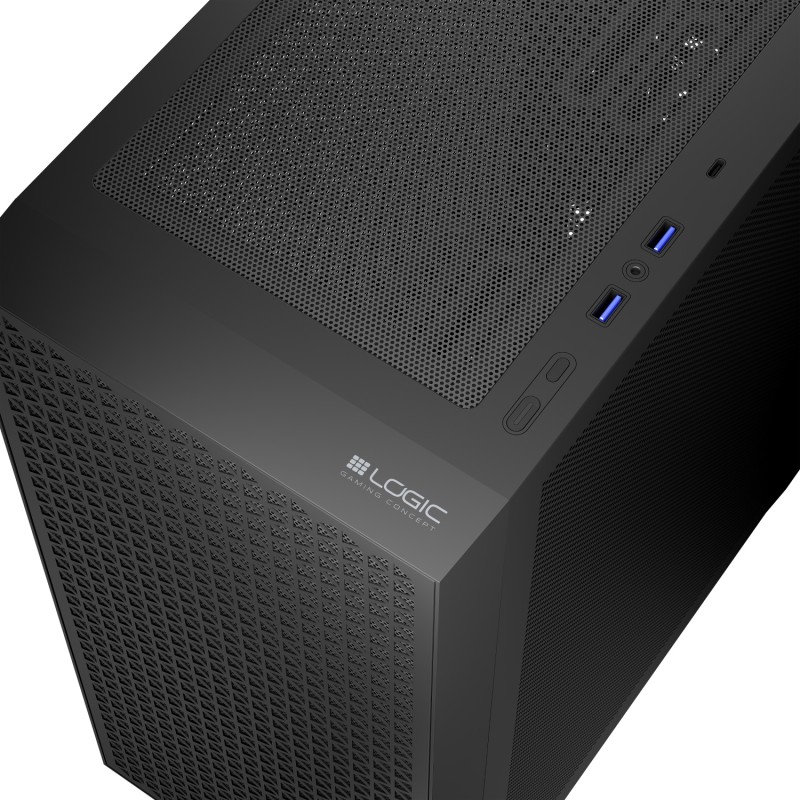 Корпус LogicConcept DART PRO MIDI BLACK MESH fans 4x120mm без БЖ ATX