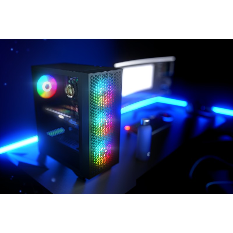 Корпус LogicConcept DART PRO ARGB MIDI BLACK MESH fans 4x120mm без БЖ ATX