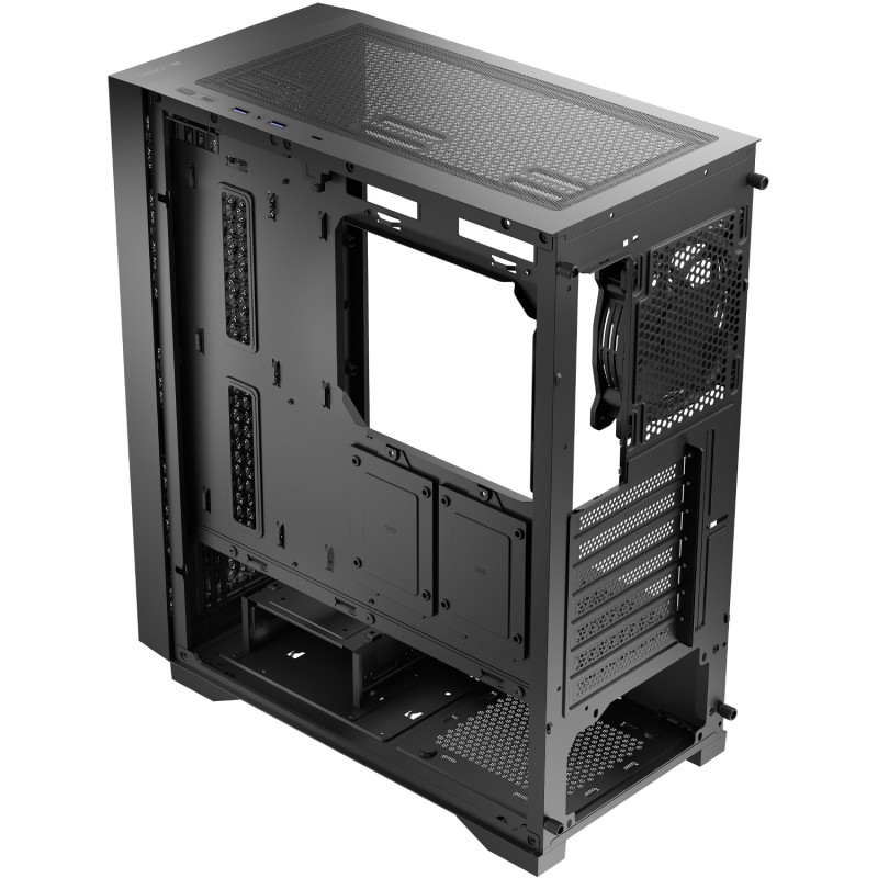 Корпус LogicConcept DART PRO MIDI SOLID BLACK fan 120mm без БЖ ATX