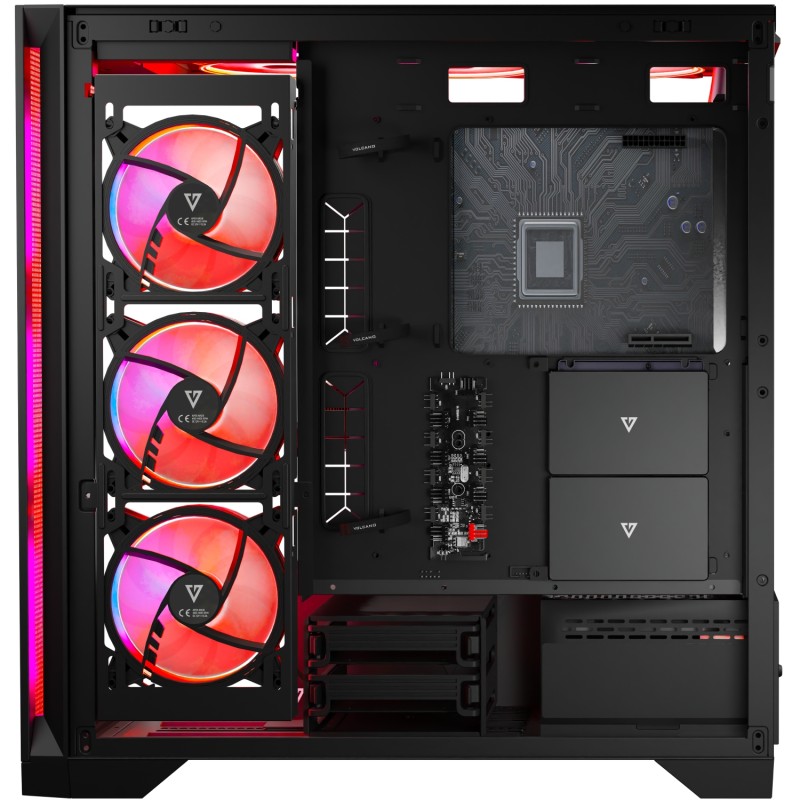 Корпус Modecom VOLCANO EXPANSE S ARGB 4x140mm fans MIDI USB 3.0x2+TYPE-C BLACK без БЖ ATX
