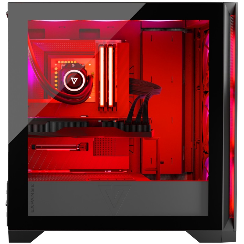 Корпус Modecom VOLCANO EXPANSE S ARGB 4x140mm fans MIDI USB 3.0x2+TYPE-C BLACK без БЖ ATX