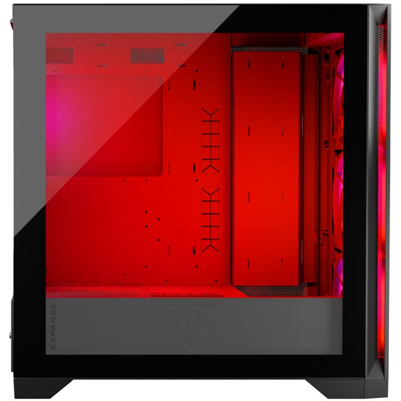 Корпус Modecom VOLCANO EXPANSE S ARGB 4x140mm fans MIDI USB 3.0x2+TYPE-C BLACK без БЖ ATX