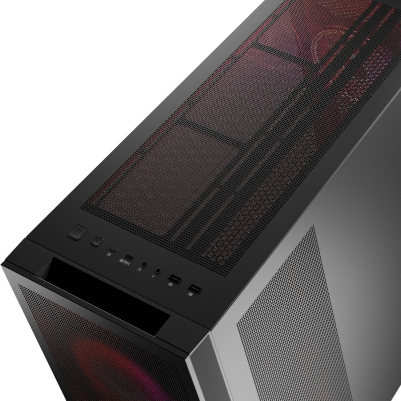 Корпус Modecom VOLCANO EXPANSE S ARGB 4x140mm fans MIDI USB 3.0x2+TYPE-C BLACK без БЖ ATX