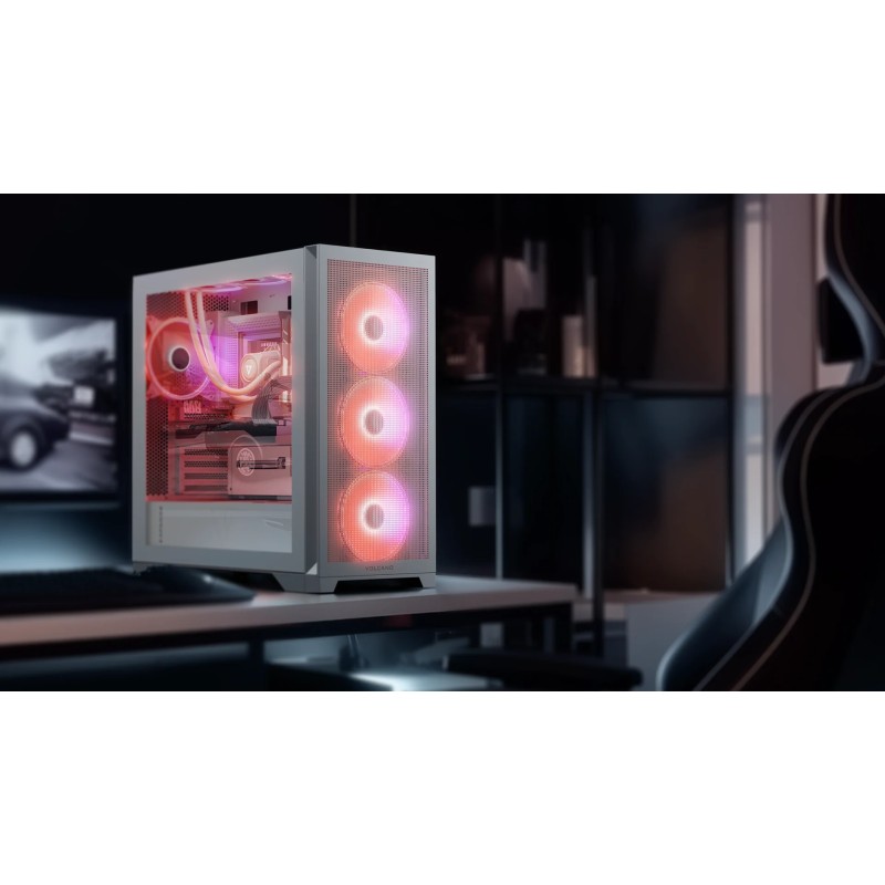 Корпус Modecom VOLCANO EXPANSE S ARGB 4x140mm fans MIDI USB 3.0x2+TYPE-C WHITE без БЖ ATX