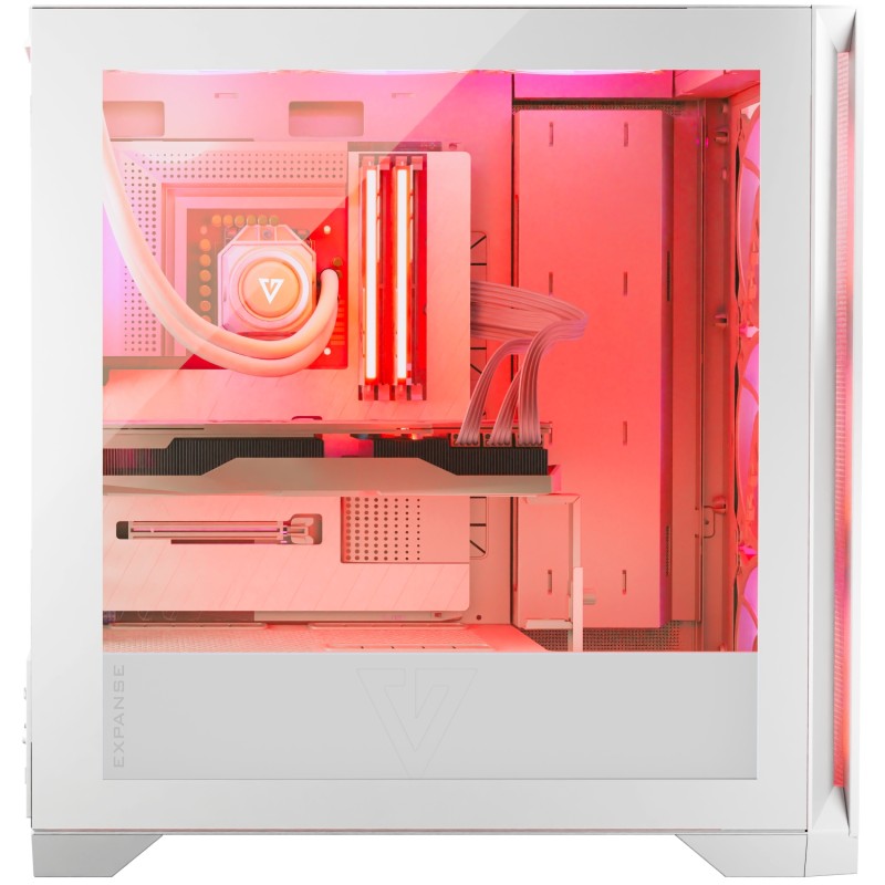 Корпус Modecom VOLCANO EXPANSE S ARGB 4x140mm fans MIDI USB 3.0x2+TYPE-C WHITE без БЖ ATX