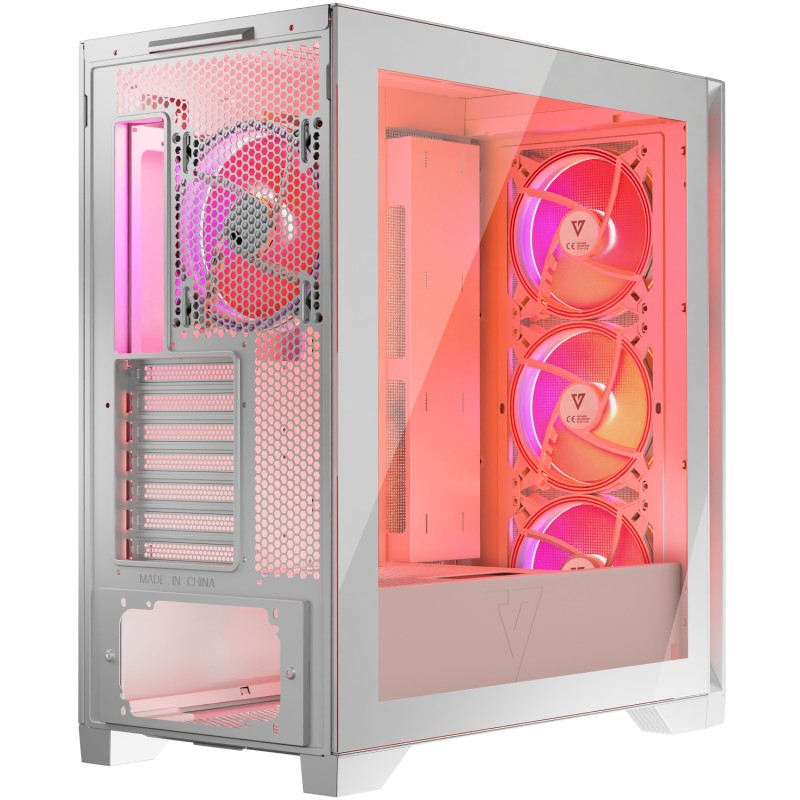 Корпус Modecom VOLCANO EXPANSE S ARGB 4x140mm fans MIDI USB 3.0x2+TYPE-C WHITE без БЖ ATX