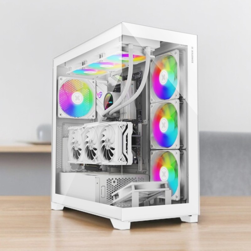 Корпус Xilence XILENT GLEAM ARGB X818.W.ARGB, без БЖ ATX WHITE