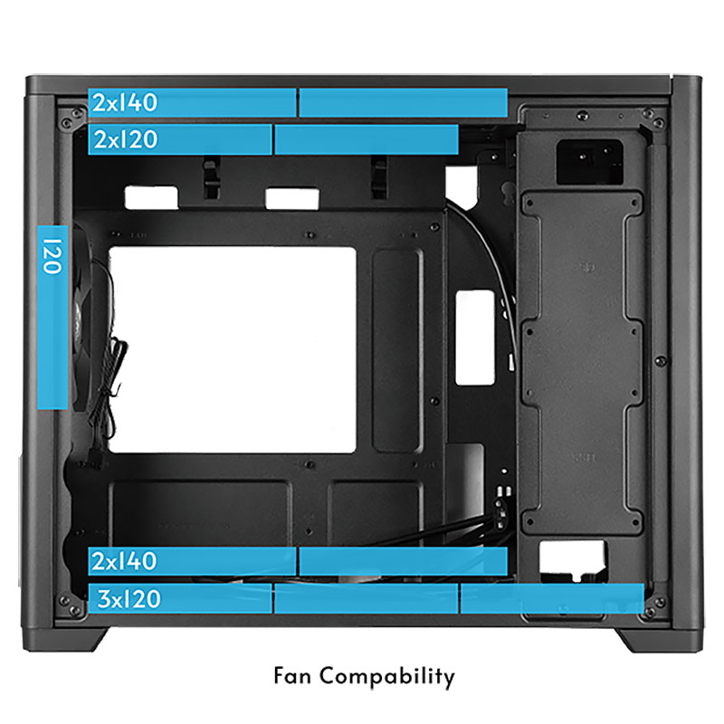 Корпус Chieftec UNI BX-10B-M-OP mATX, без БЖ, Black