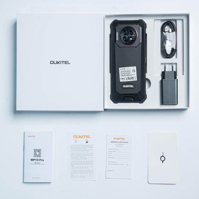 Смартфон Oukitel WP19 pro 6.78”FHD+/8GB/256GB/G99/22000mAh/64+16Мп IR Night Vision/IP69K/NFC/Blac