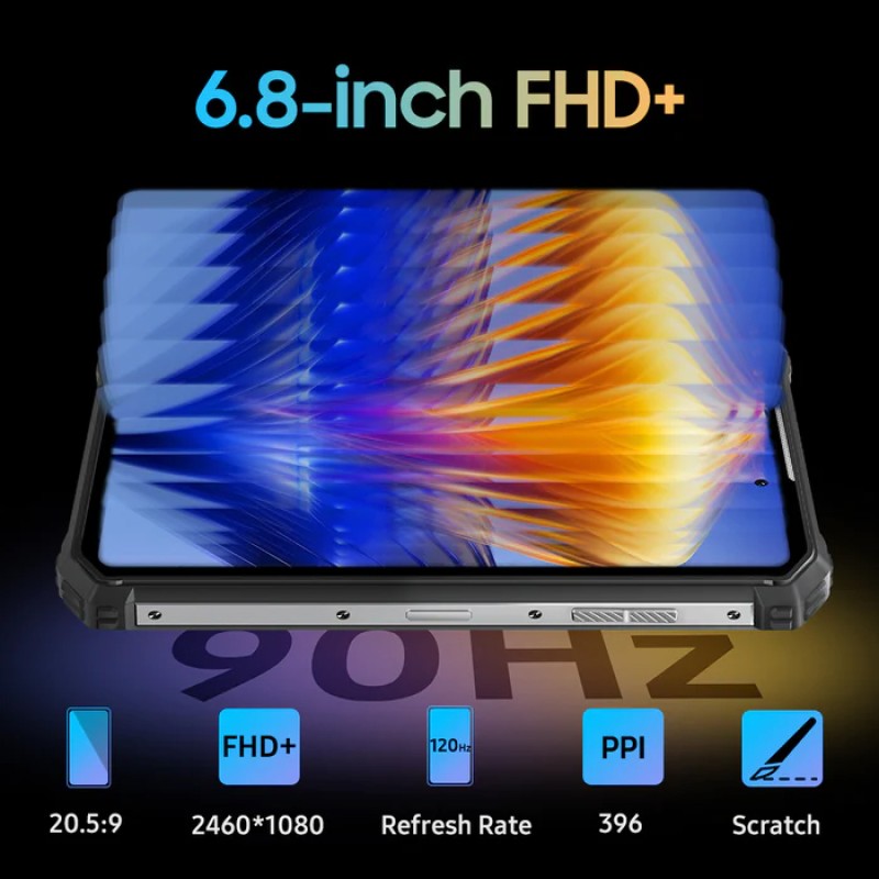 Смартфон Oukitel WP19 pro 6.78”FHD+/8GB/256GB/G99/22000mAh/64+16Мп IR Night Vision/IP69K/NFC/Blac