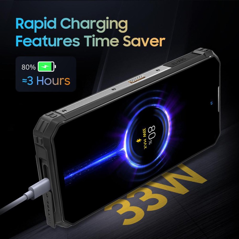 Смартфон Oukitel WP19 pro 6.78”FHD+/8GB/256GB/G99/22000mAh/64+16Мп IR Night Vision/IP69K/NFC/Blac