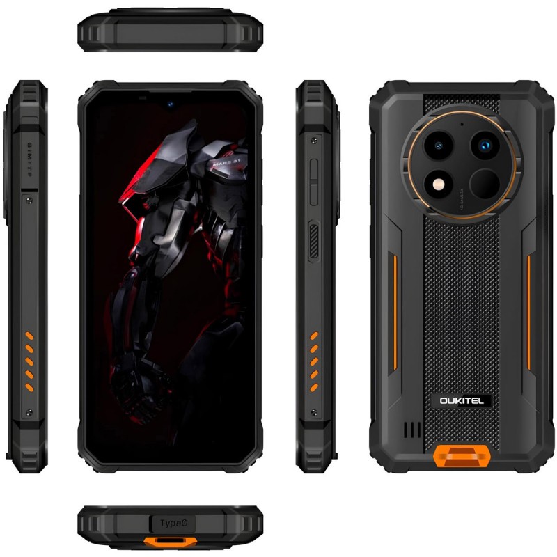 Смартфон Oukitel WP28S 6.5"HD+ /4GB/128GB/ T606 /10600mAh /13+5Мп/ IP69K /NFC Orange