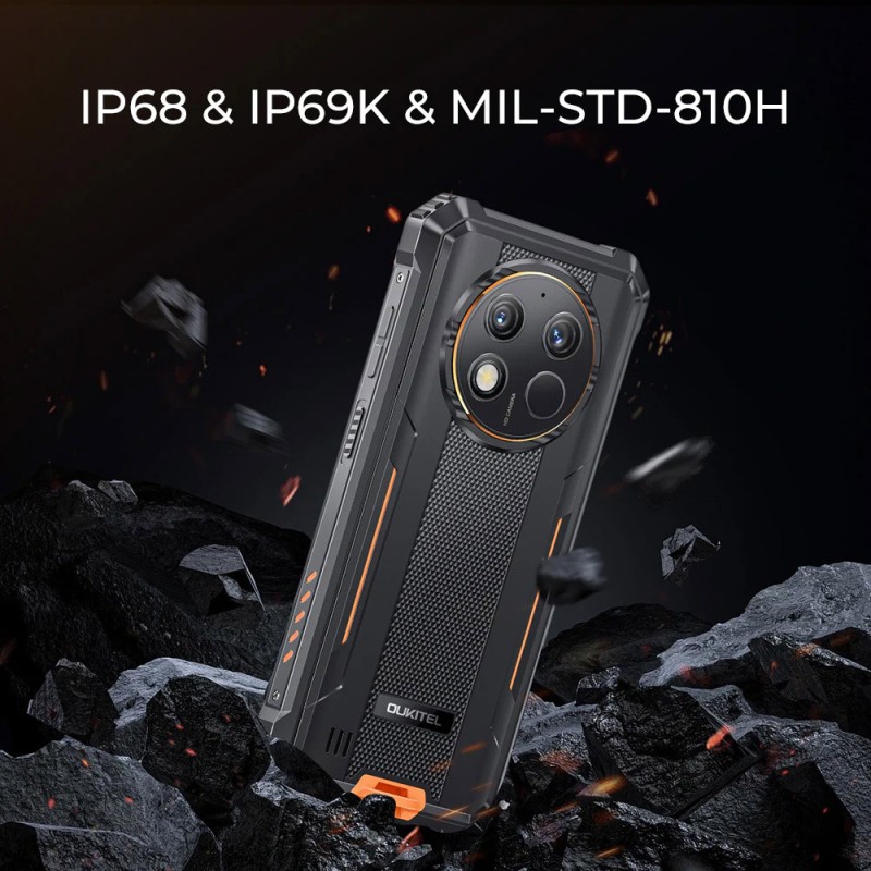 Смартфон Oukitel G1 6.5"HD+ /6GB/256GB/ T606 /10600mAh /48+5Мп/ IP69K /NFC Orange