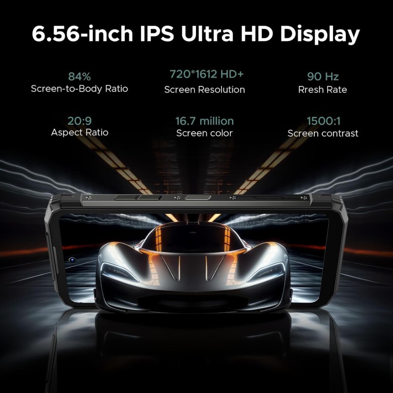 Смартфон Doogee Fire 6 Power 6.56" HD+ /8GB/256GB/ T606 /15500mAh/ 50+8Мп /NFC/IP68/IP69K Black