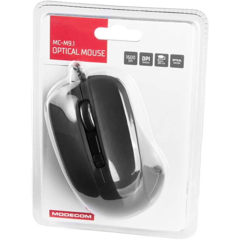 Мишка Modecom MC-M9.1, 4кн., 1600dpi, чорна